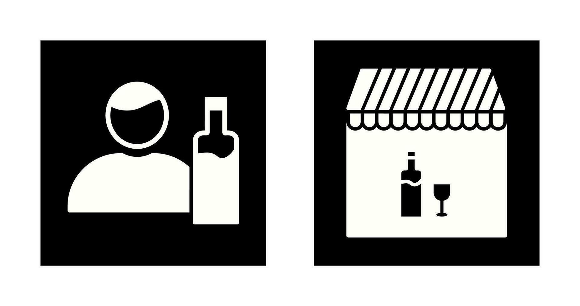 man drink and Cafe bar Icon vector