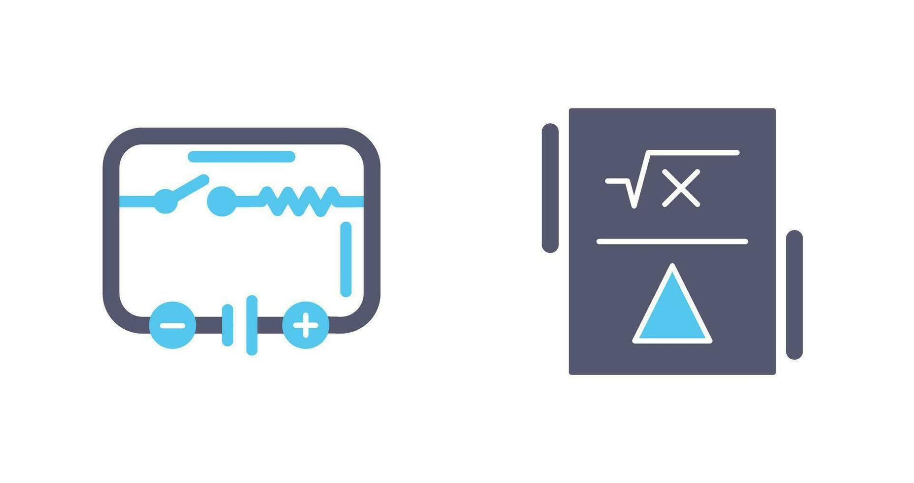 Electrical Circuit and Formula Icon vector