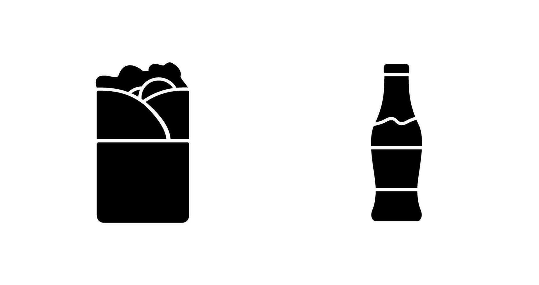 Kebab and Soda Icon vector