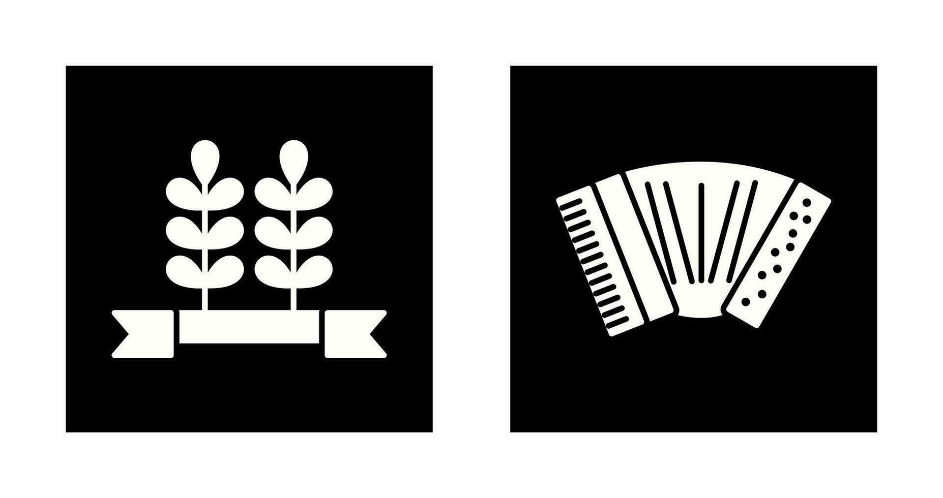 Accordion a d Wheat Icon vector