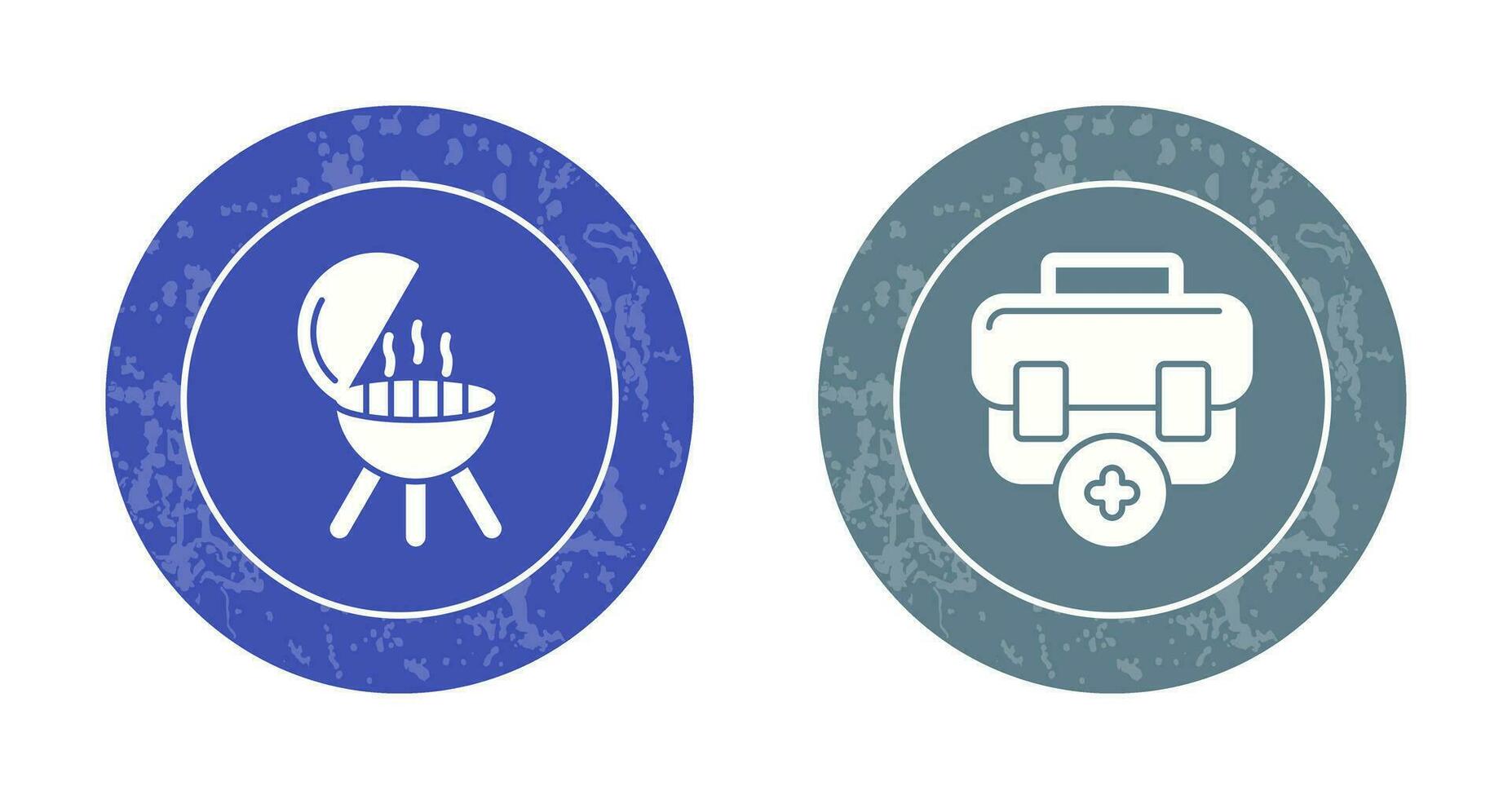 Bbq and First Aid Icon vector