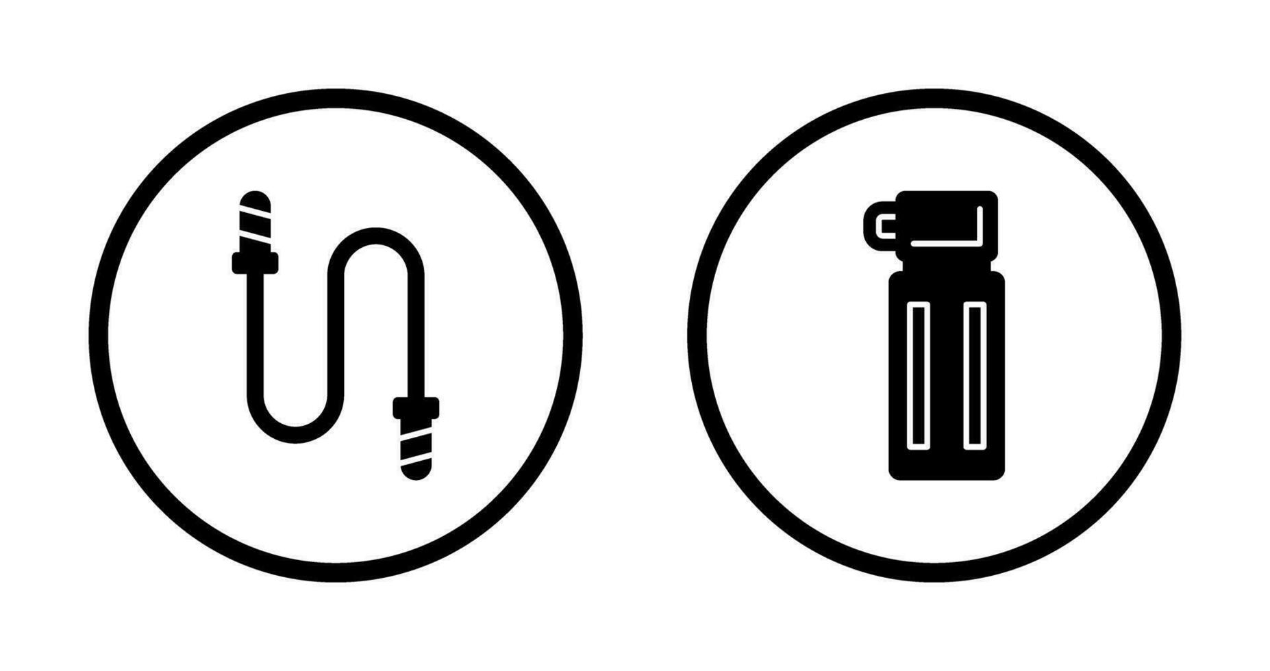 Jumping Rope and Thermos Icon vector