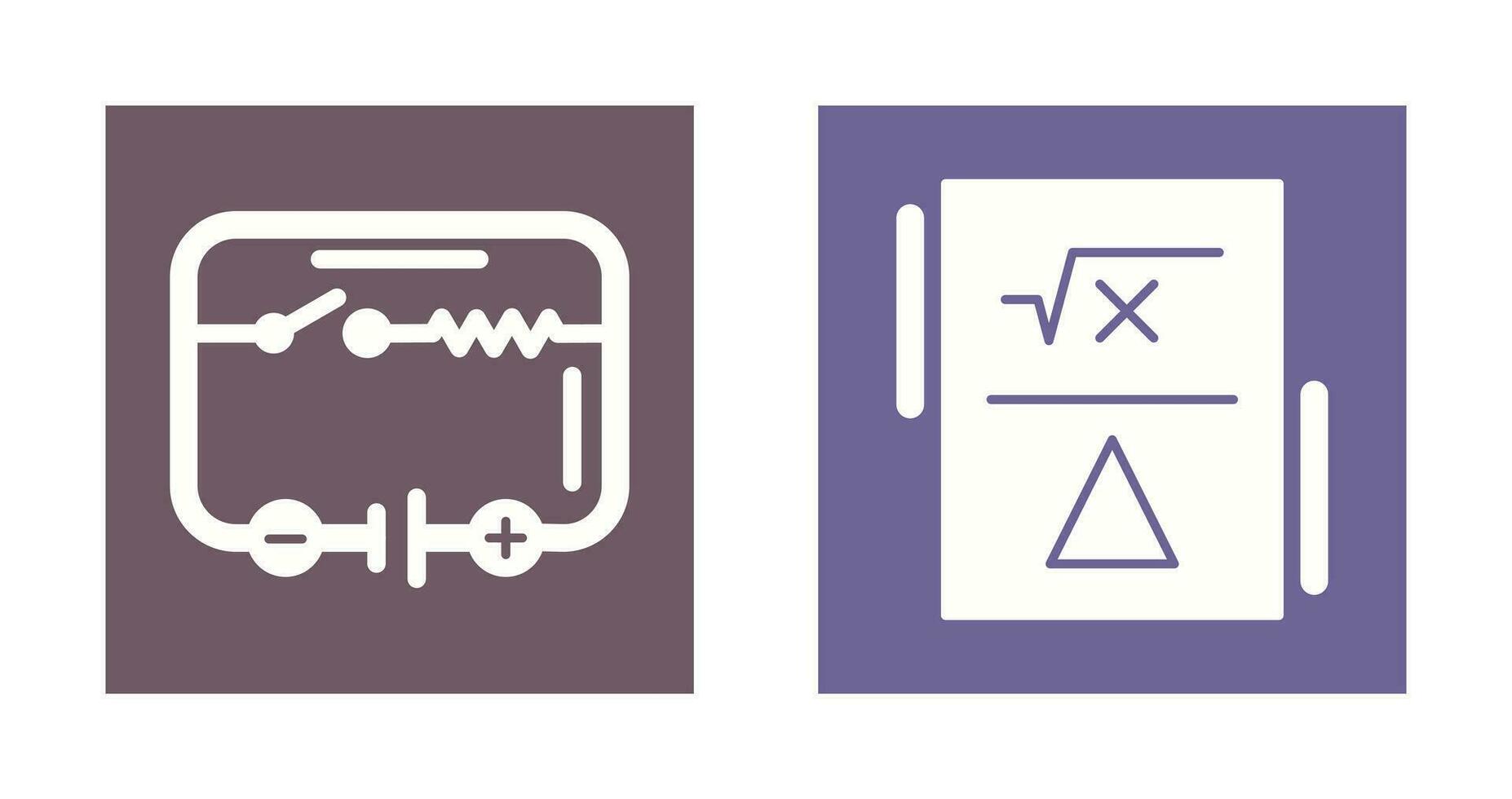 Electrical Circuit and Formula Icon vector