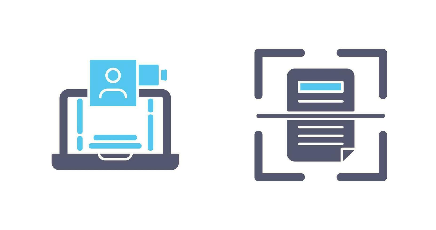 Video Call and Scan Icon vector