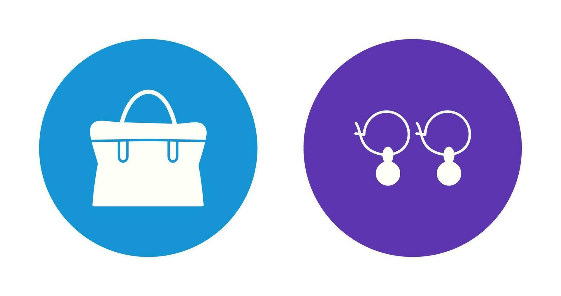 Bag and Earrings Icon vector