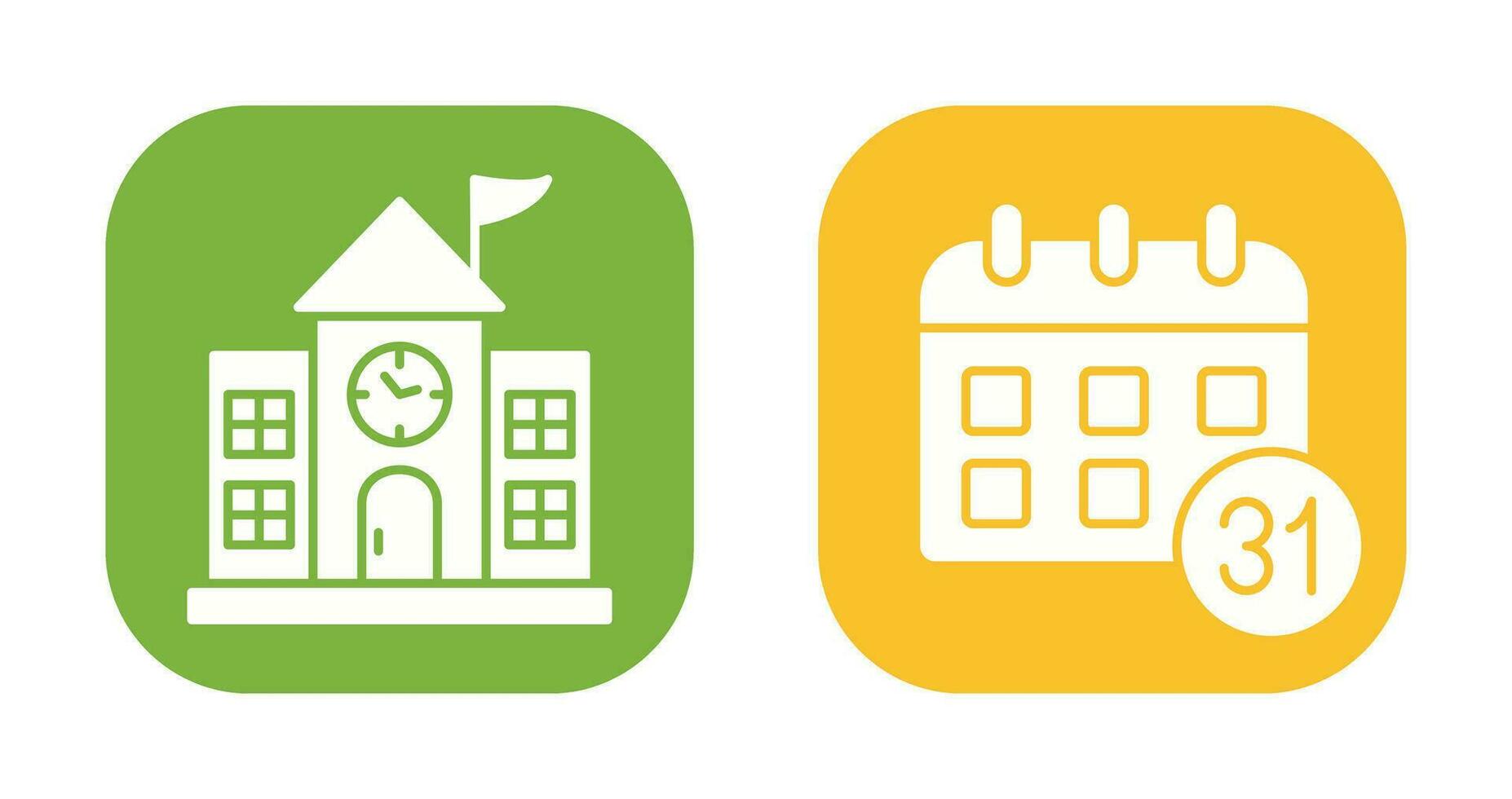 University Campus and Calendar Icon vector