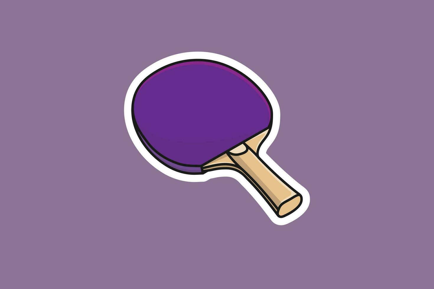 Table Tennis Racket Sticker vector illustration. Sport objects icon