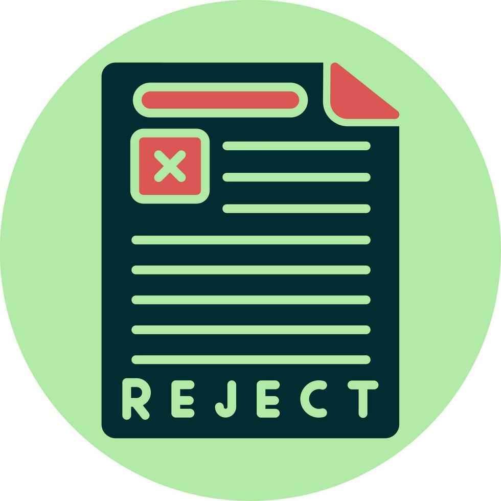 Reject Vector Icon