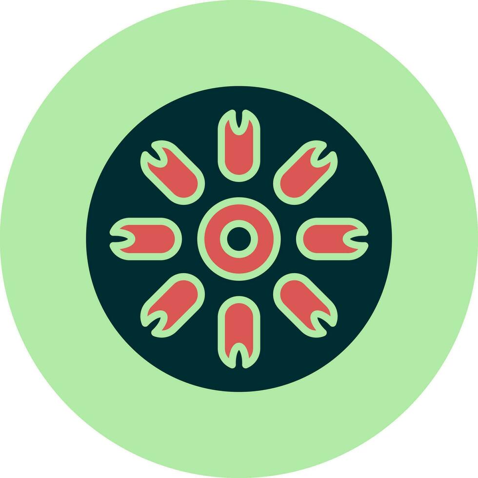 Centric Diatom Vector Icon