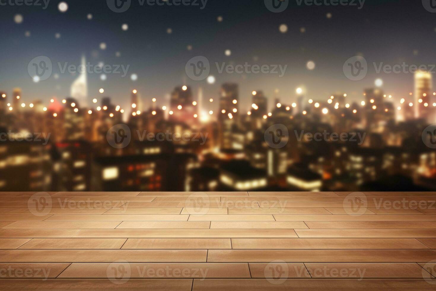 Rooftop adorned with sparkling Christmas lights background with empty space for text photo