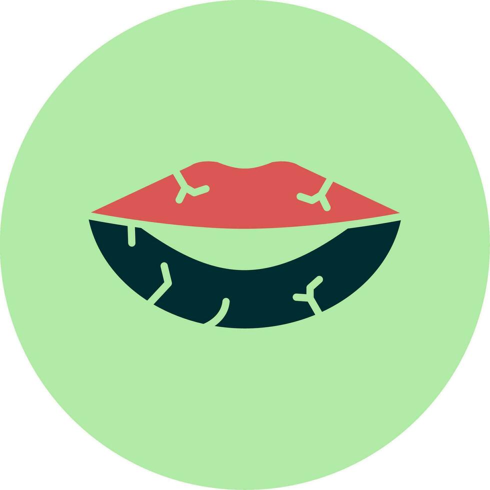 seco labios vector icono