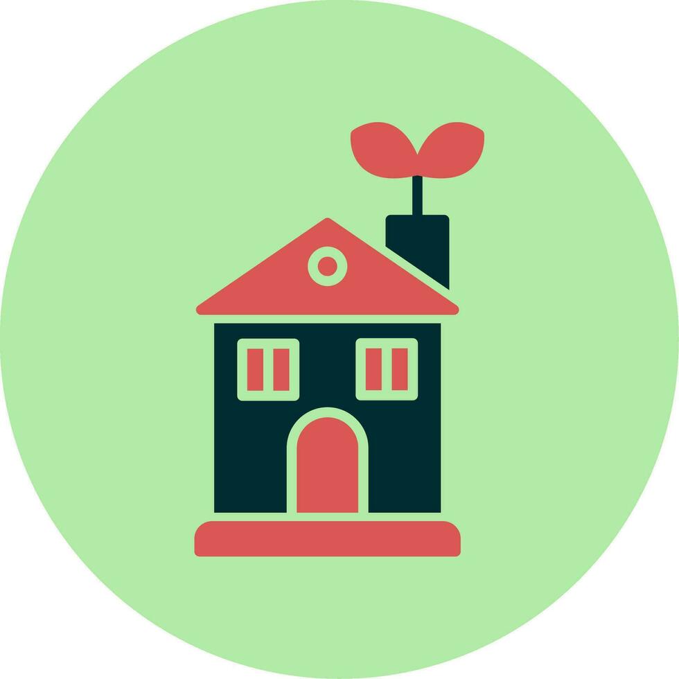 Eco House Vector Icon