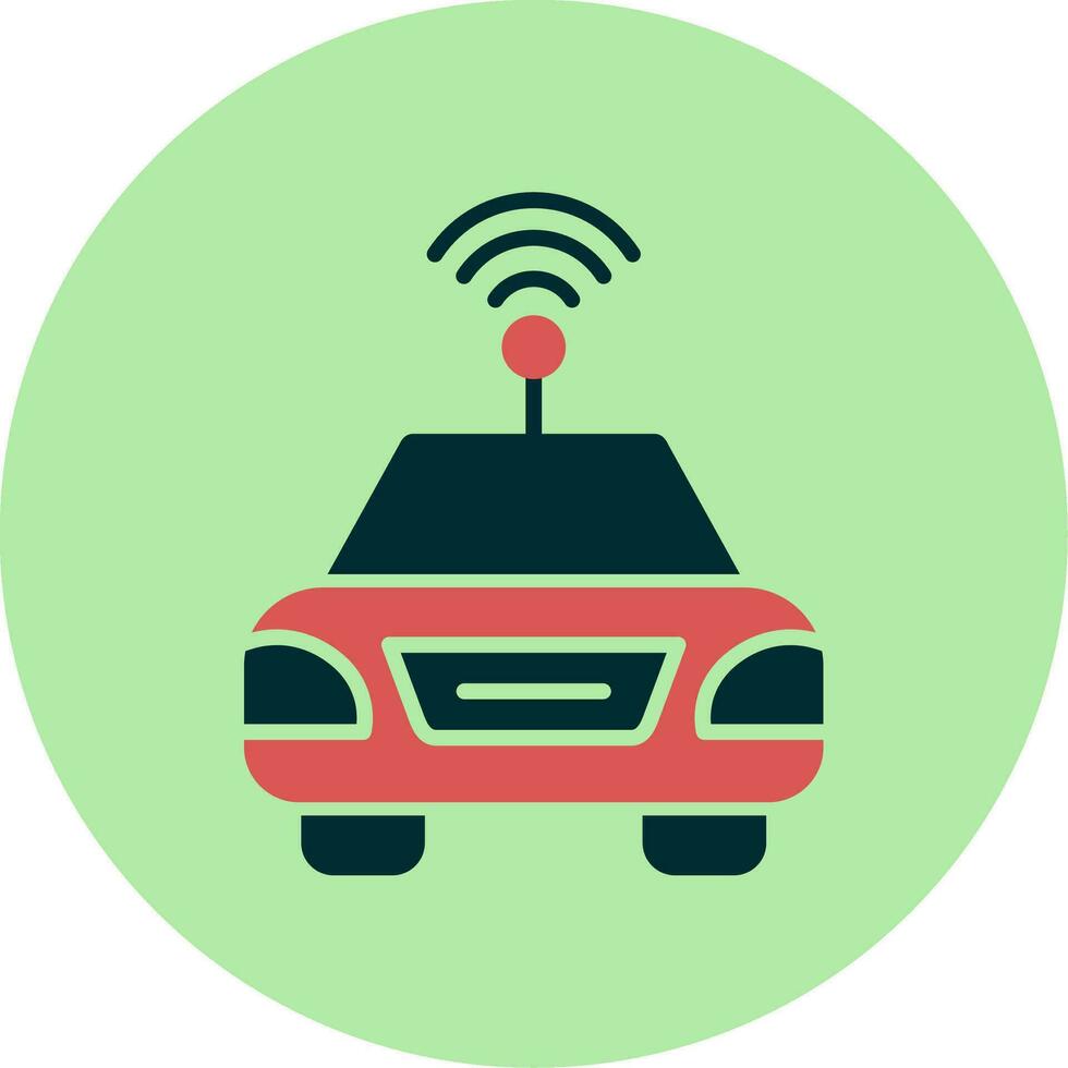 Autonomous Car Vector Icon