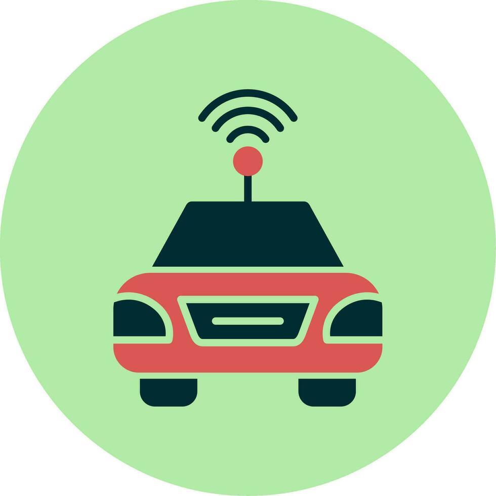 Autonomous Car Vector Icon