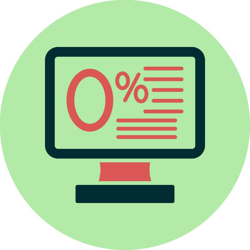 Zero Percent Vector Icon