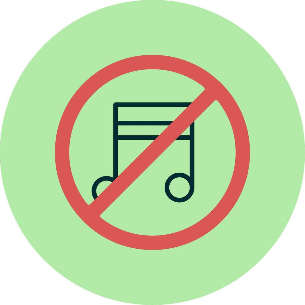 No Music Vector Icon