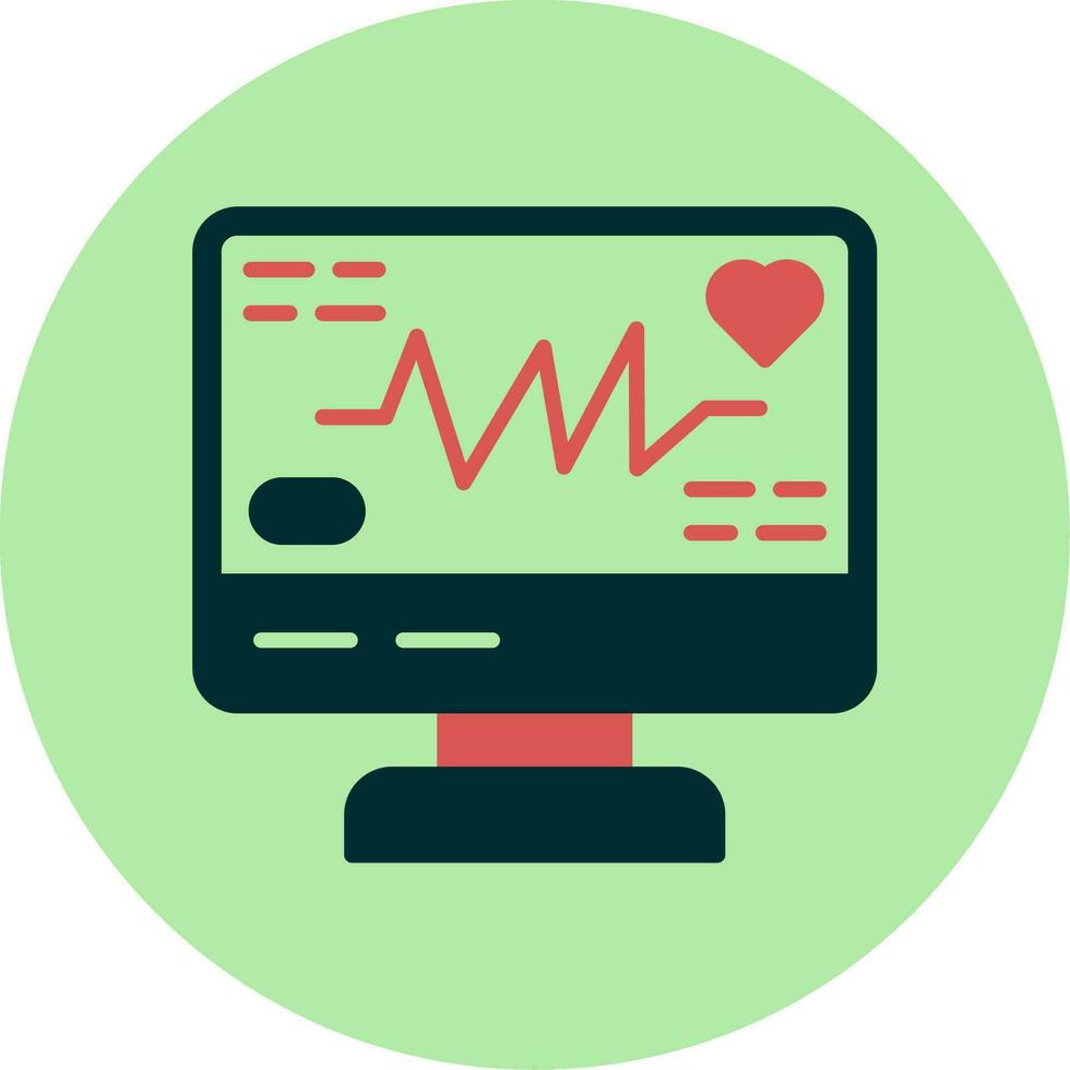 icono de vector de electrocardiograma