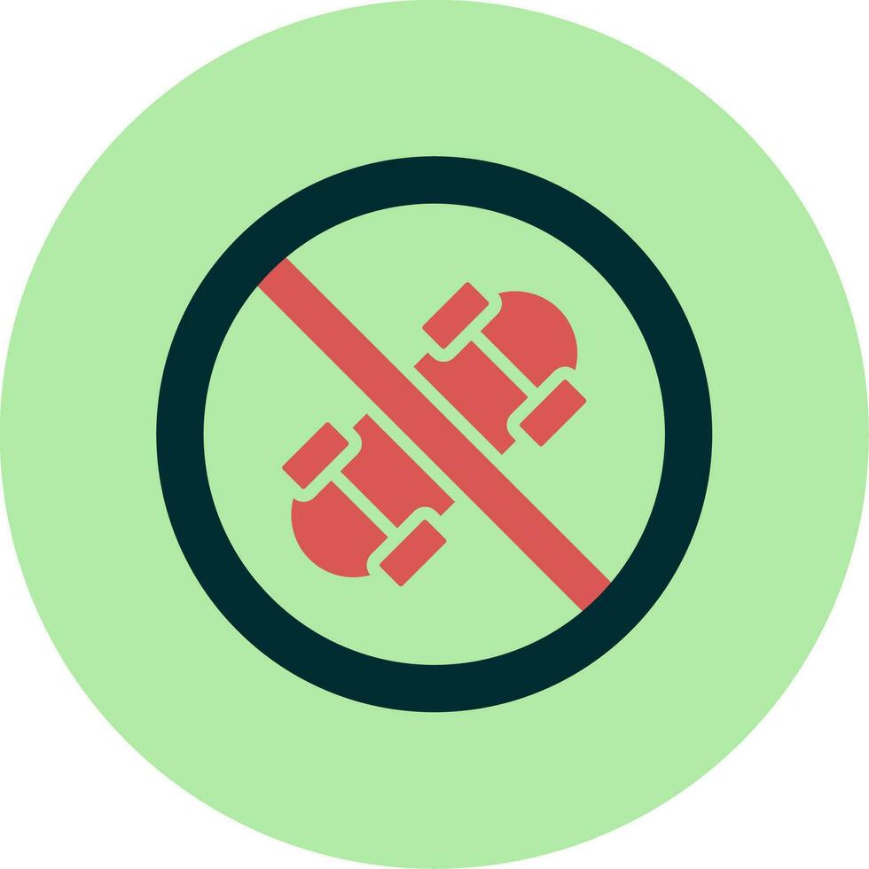 No Skateboard Vector Icon