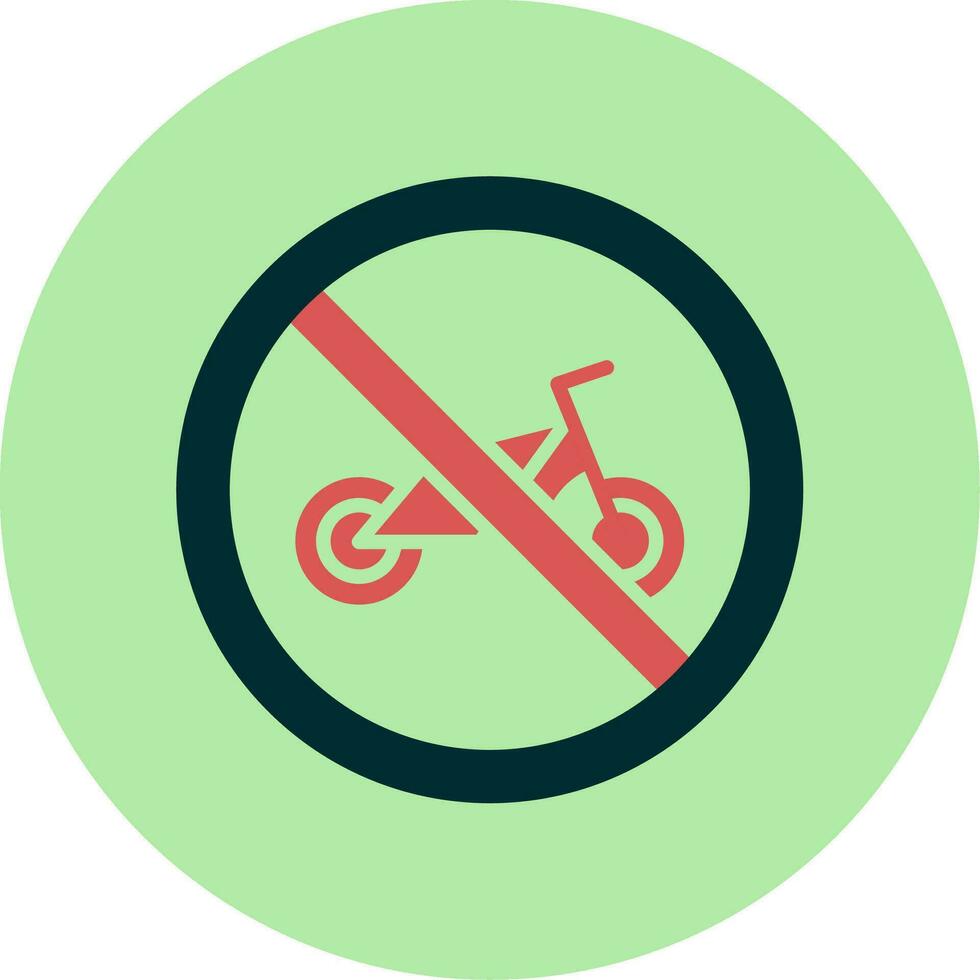 No Bicycle Vector Icon