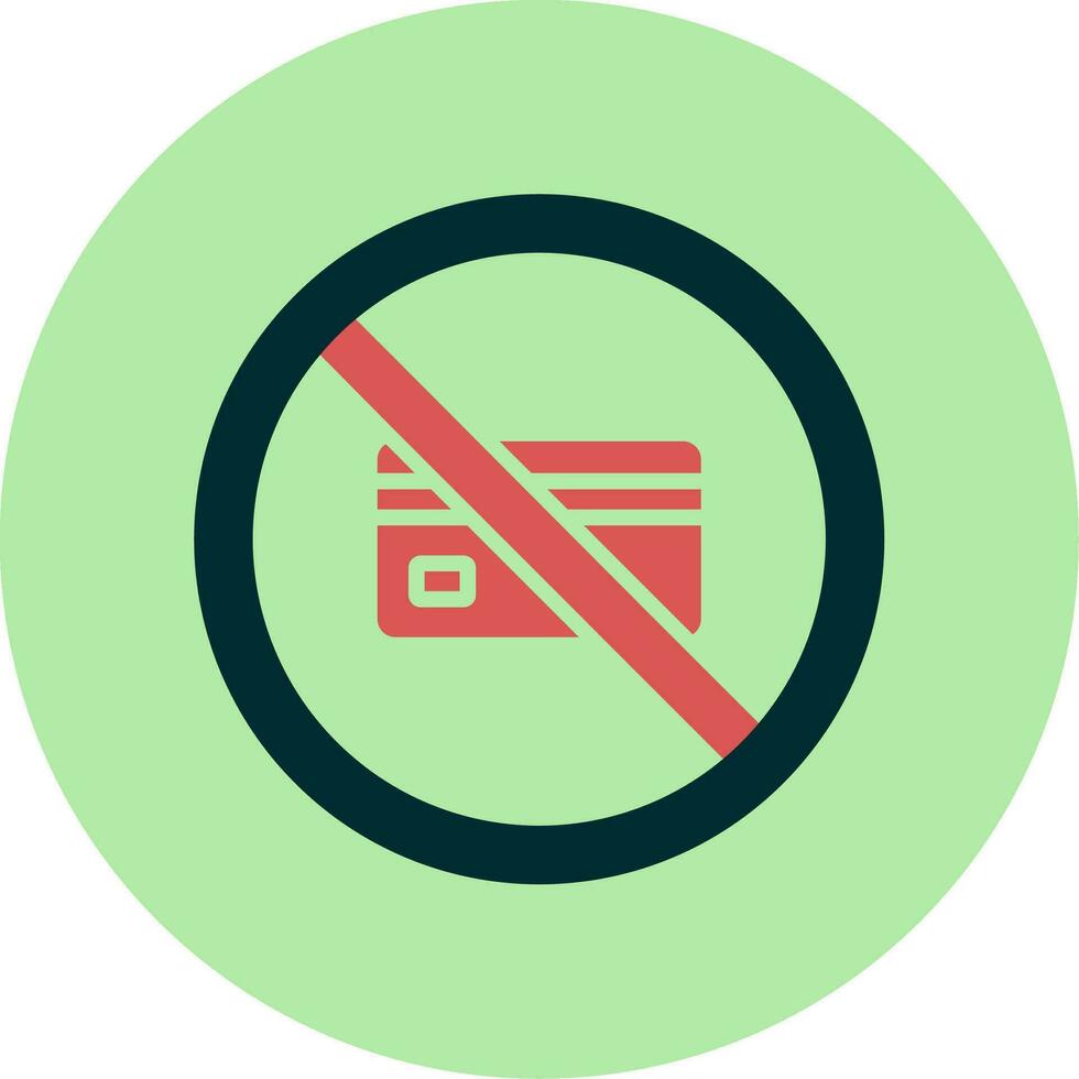No Credit Card Vector Icon