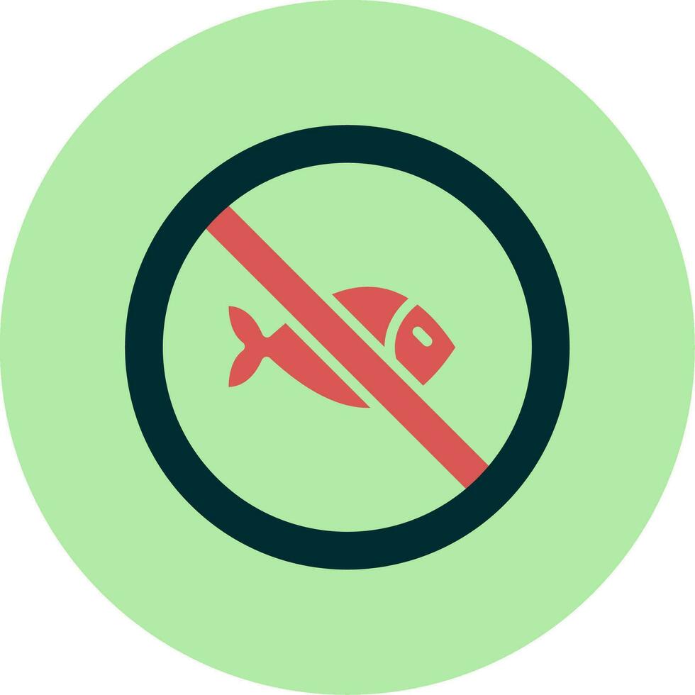 No Fishing Vector Icon