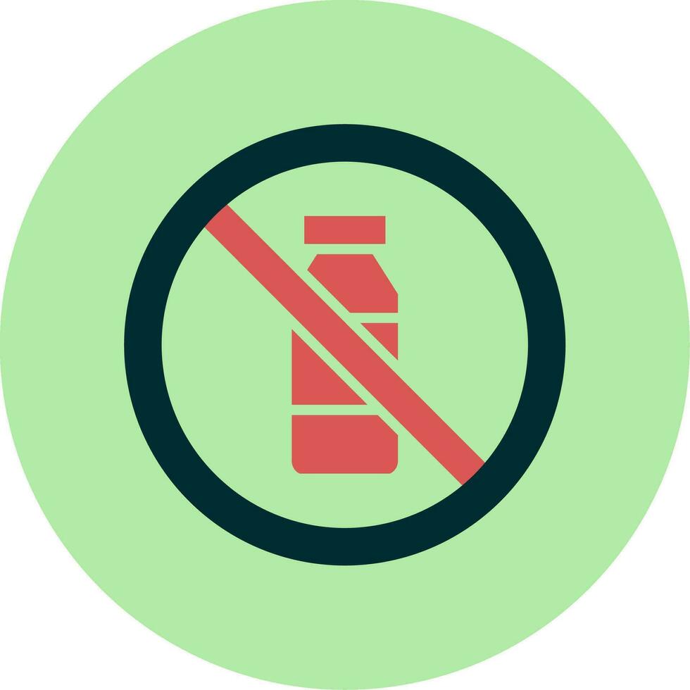 No Bottle Vector Icon