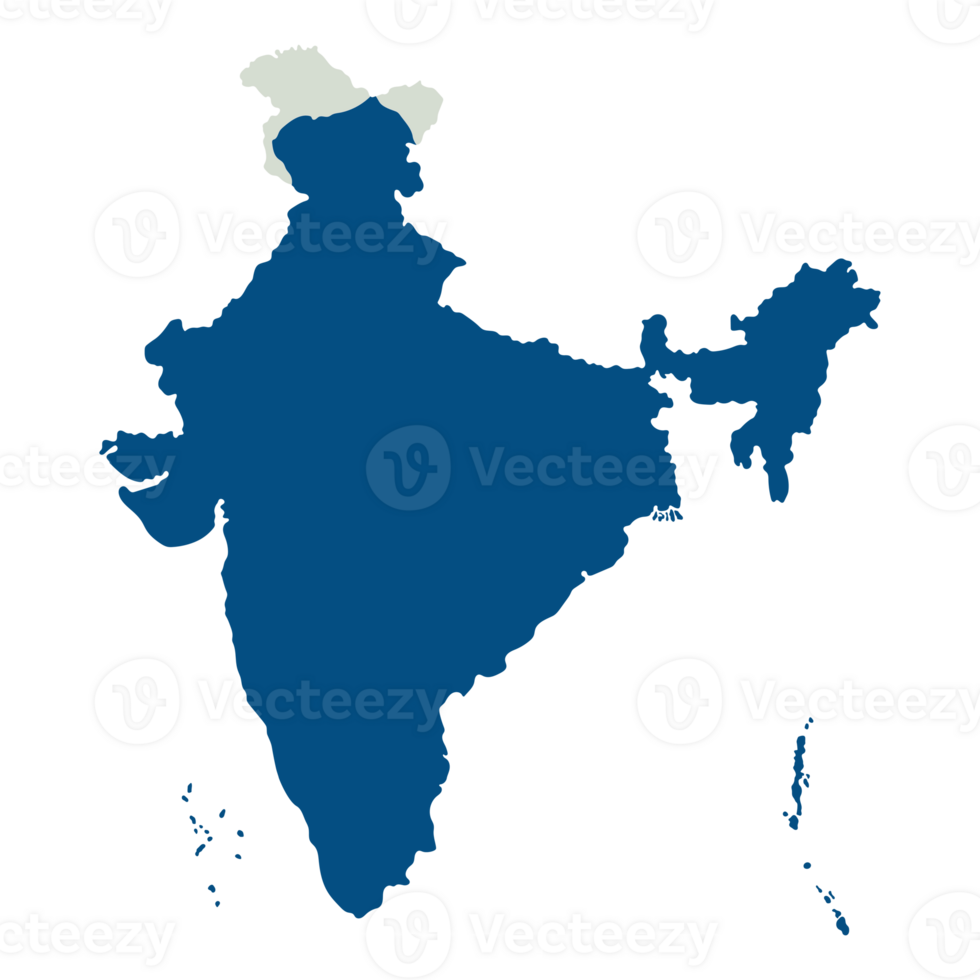 Map of India administrative regions. India map png