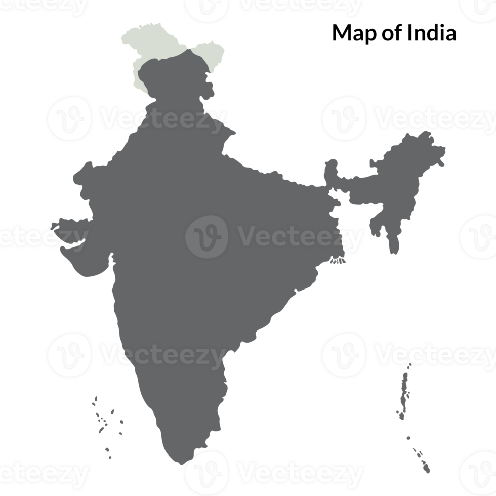 Map of India administrative regions. India map png