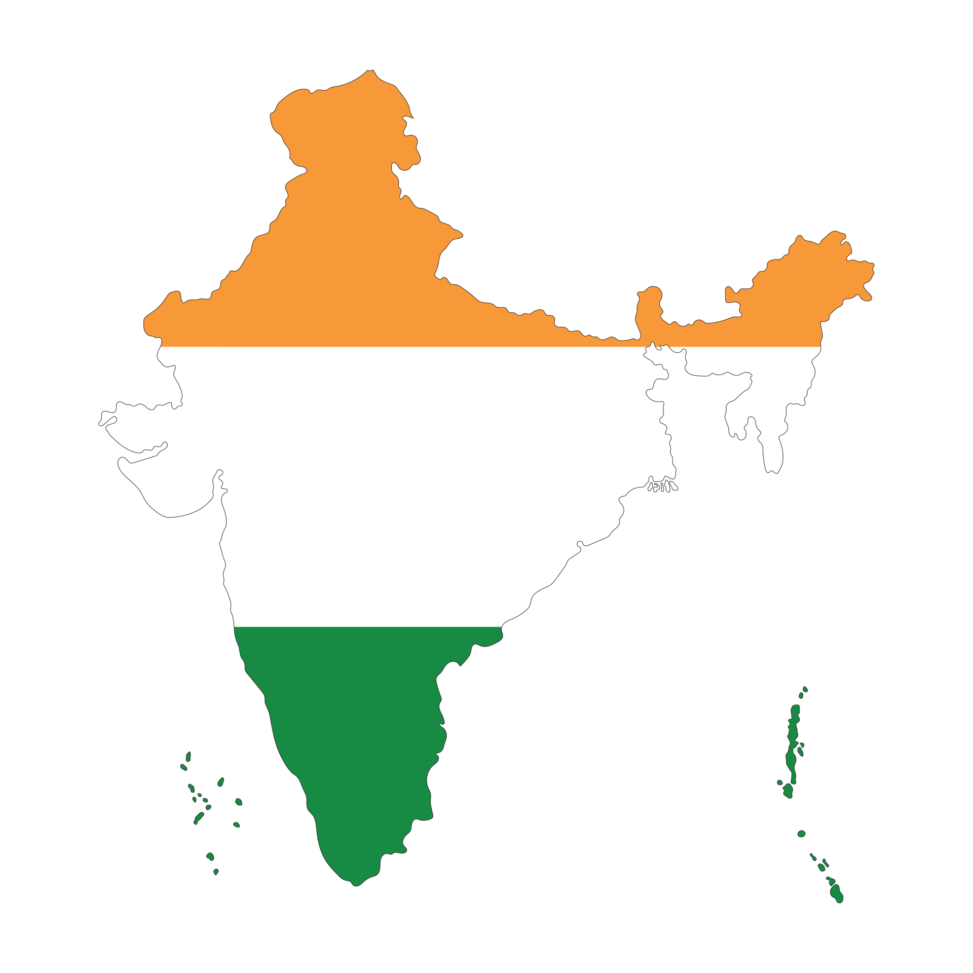 mapa do Índia administrativo regiões. Índia mapa 32648741 PNG