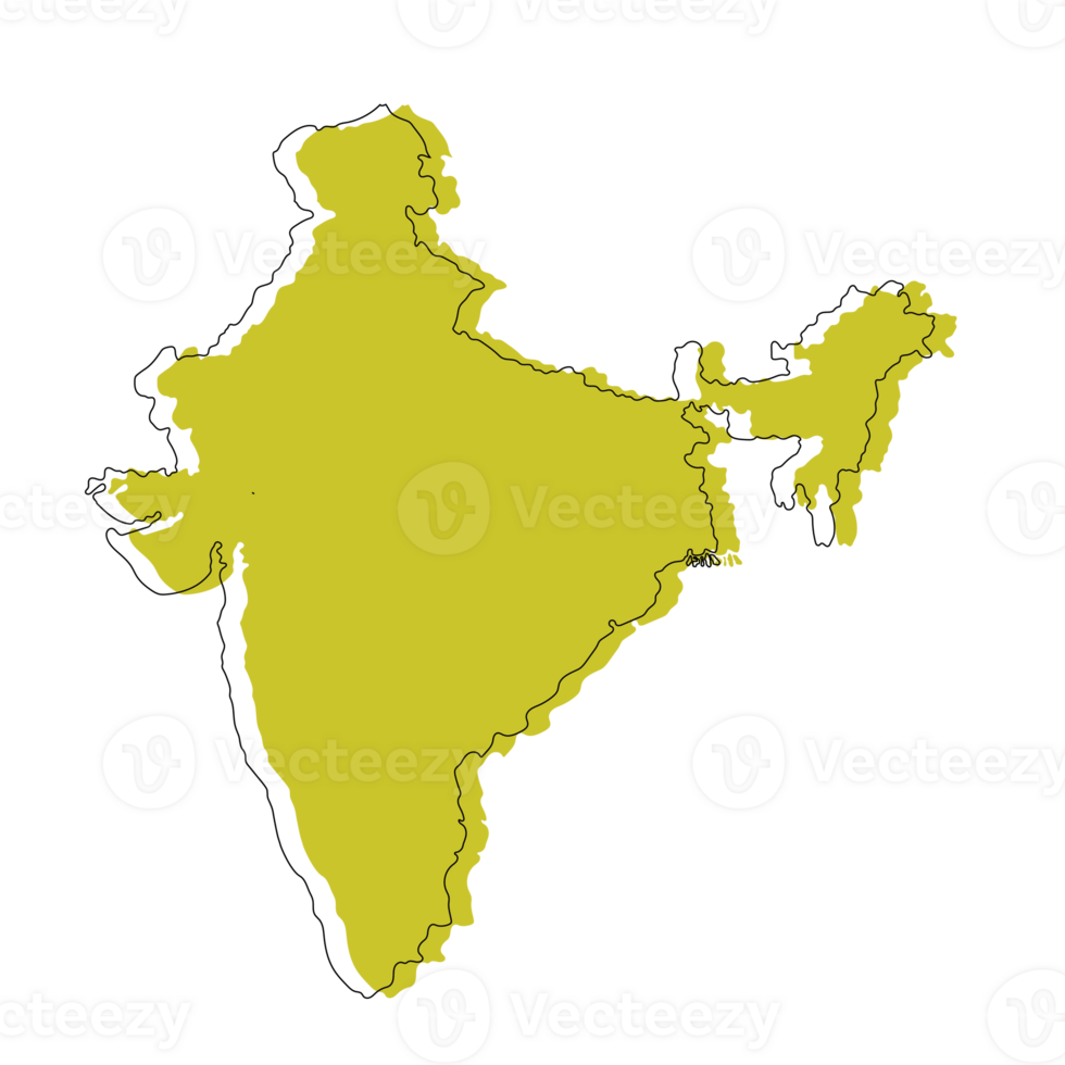 mapa de India administrativo regiones. India mapa png