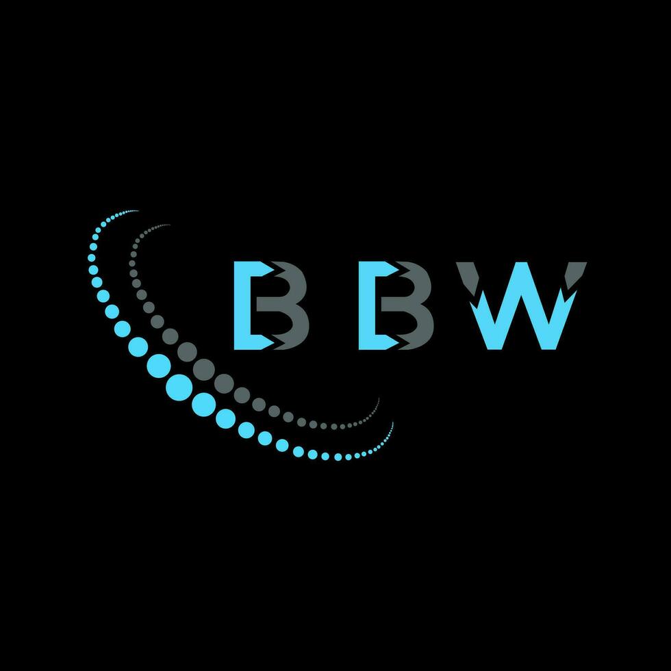 bbw letra logo creativo diseño. bbw único diseño. vector