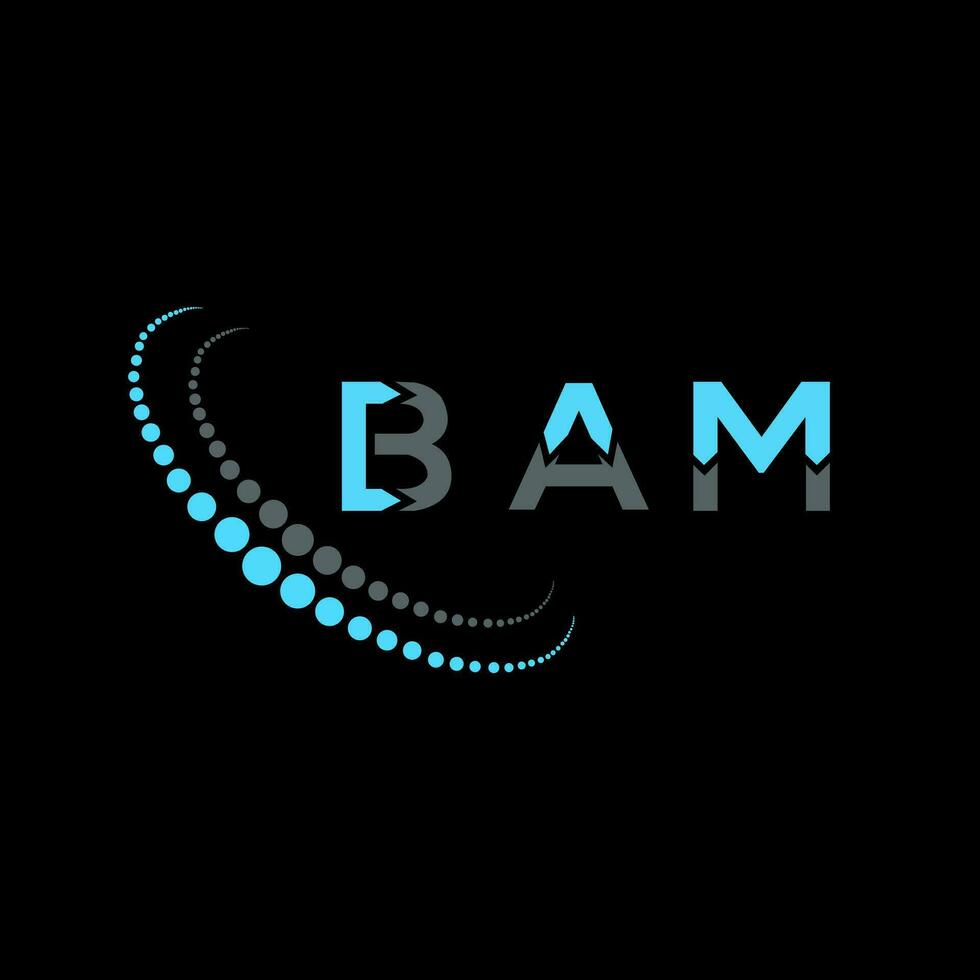 diseño creativo del logotipo de la letra bam. bam un diseño único. vector