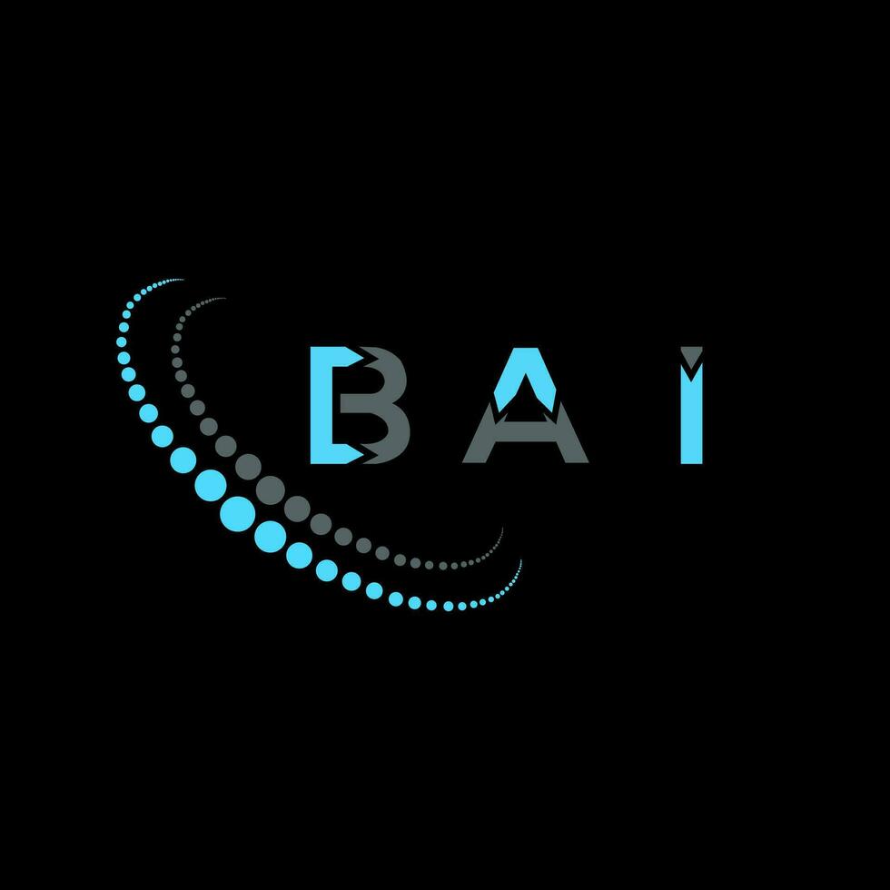 BAI letter logo creative design. BAI unique design. vector