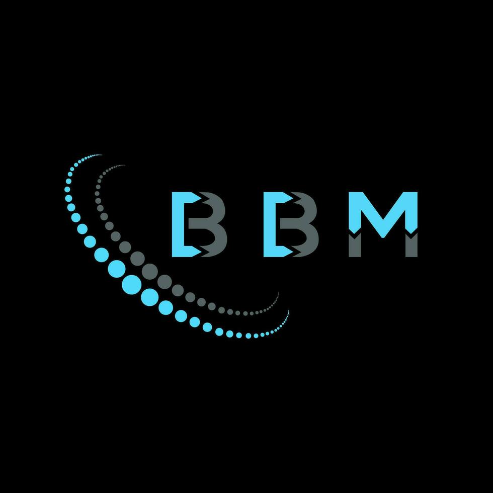 bbm letra logo creativo diseño. bbm único diseño. vector