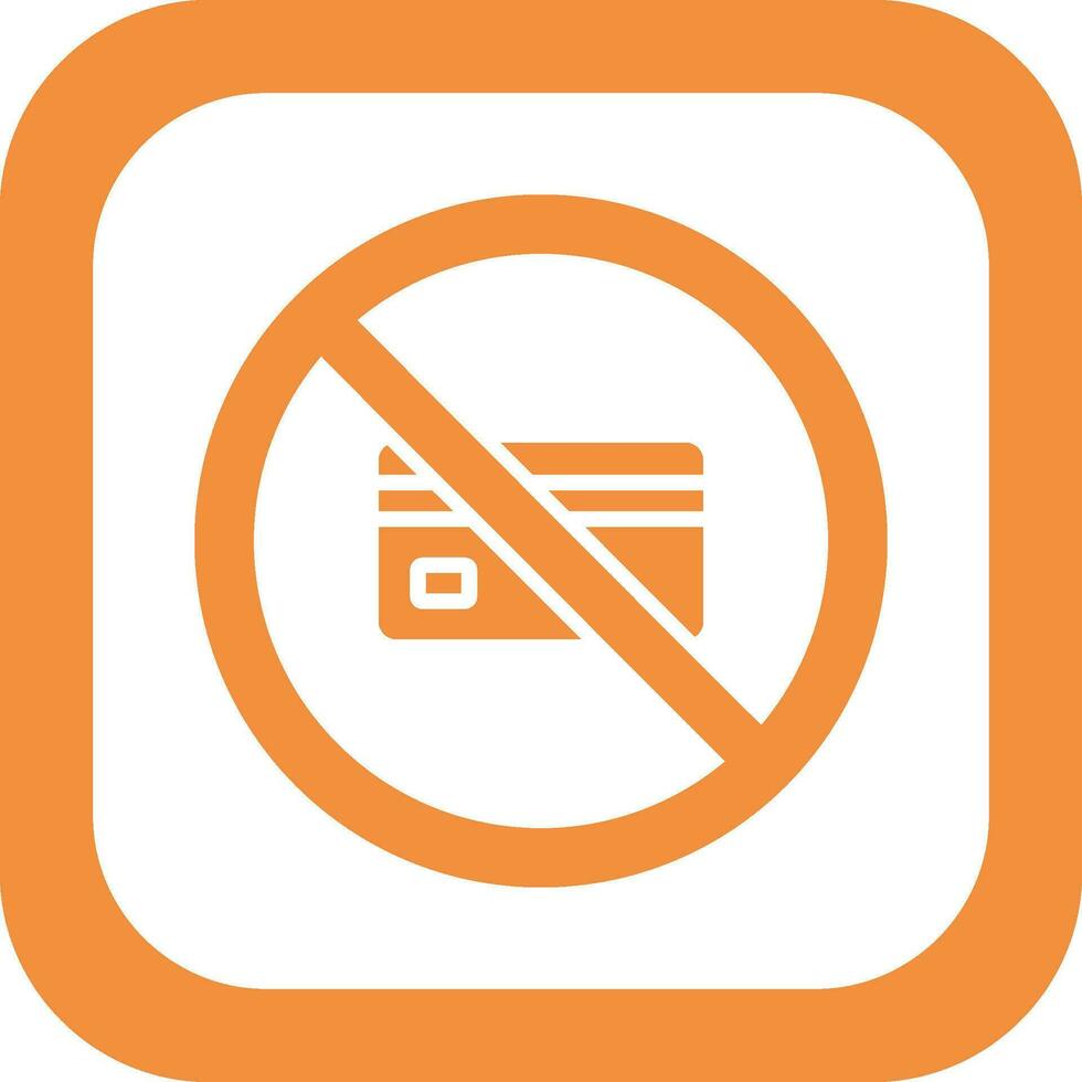 No Credit Card Vector Icon