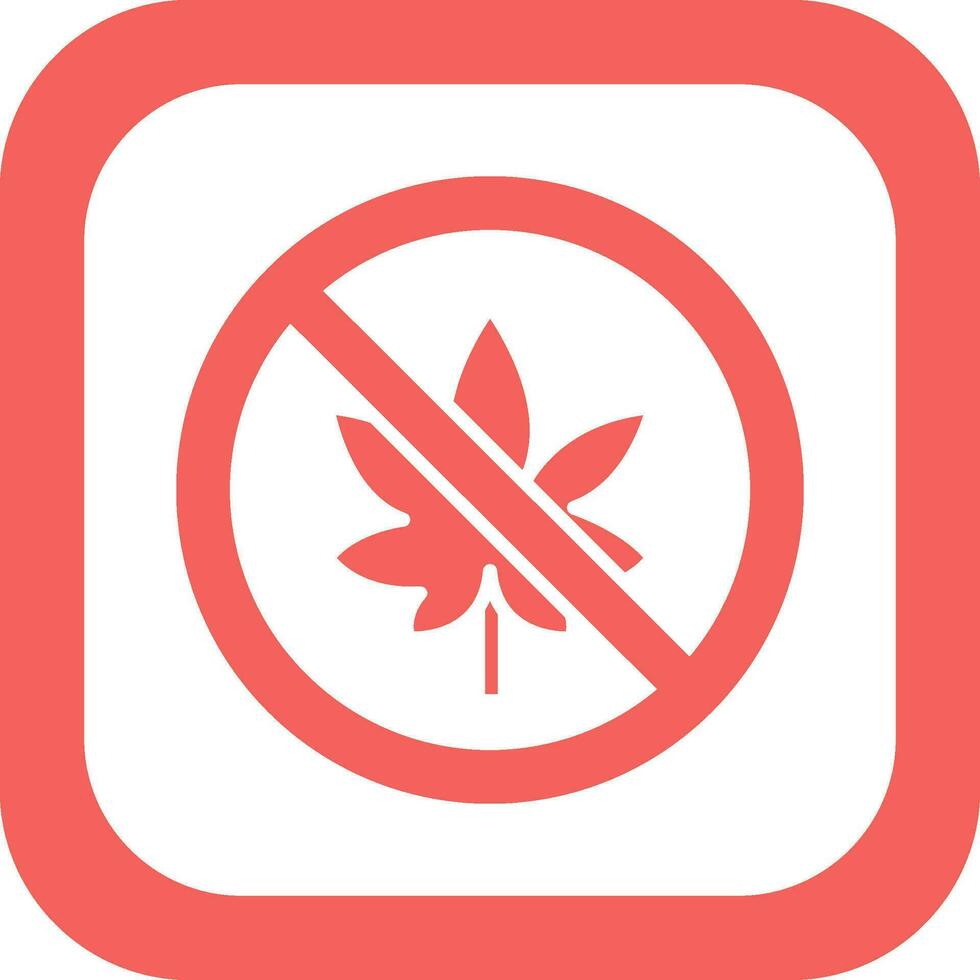 No canabis vector icono