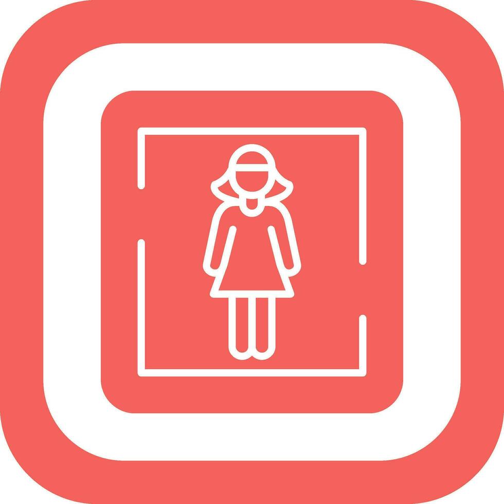 Female Toilet Sign Vector Icon