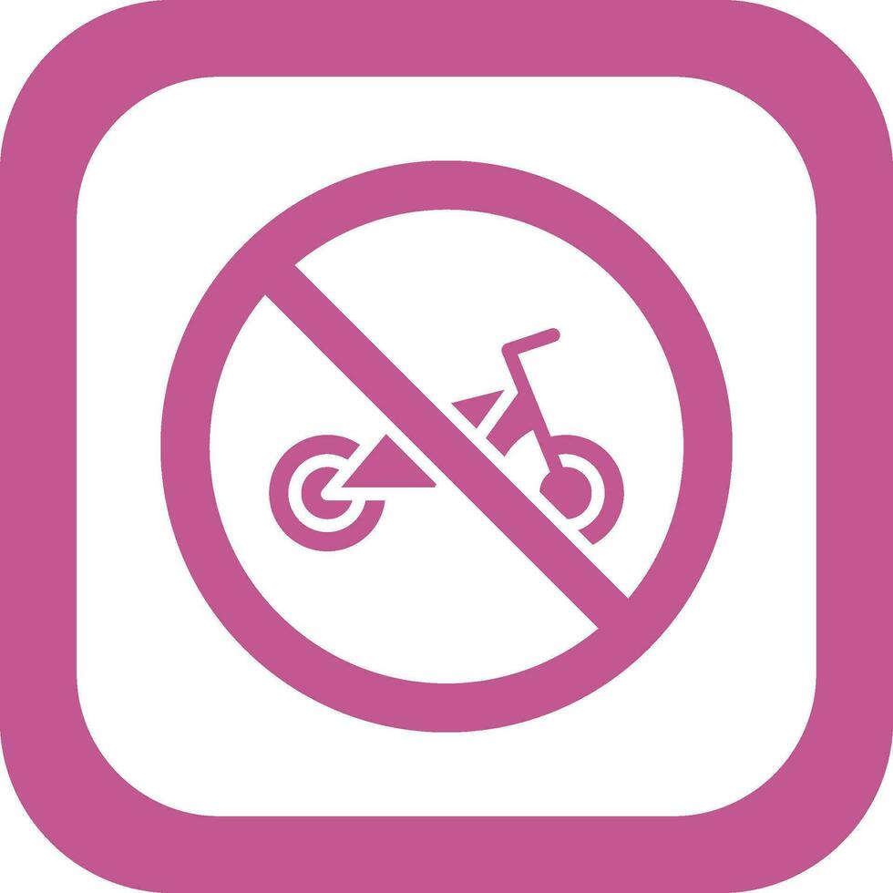 No Bicycle Vector Icon
