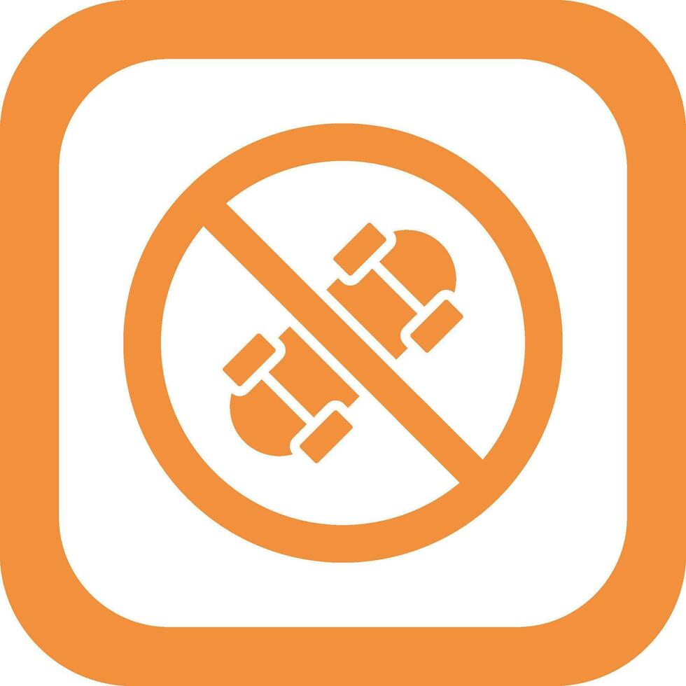 No Skateboard Vector Icon