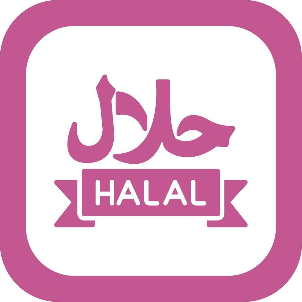 icono de vector halal