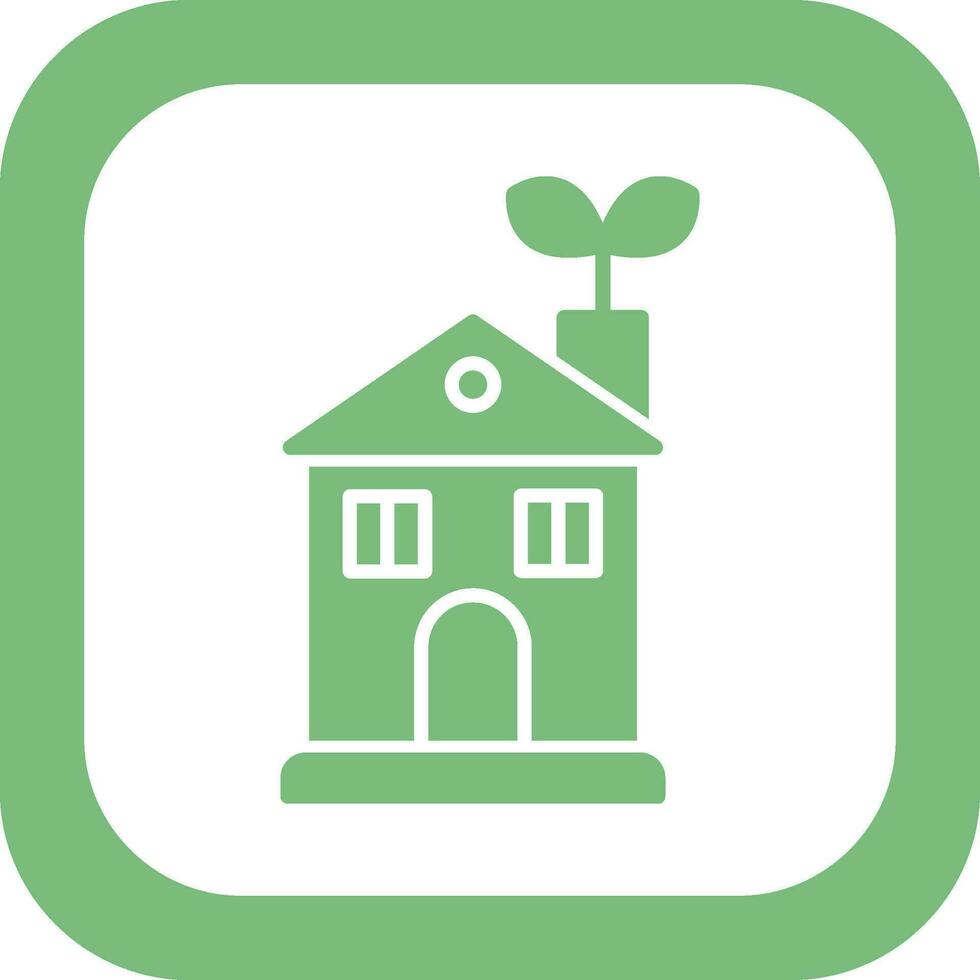 Eco House Vector Icon