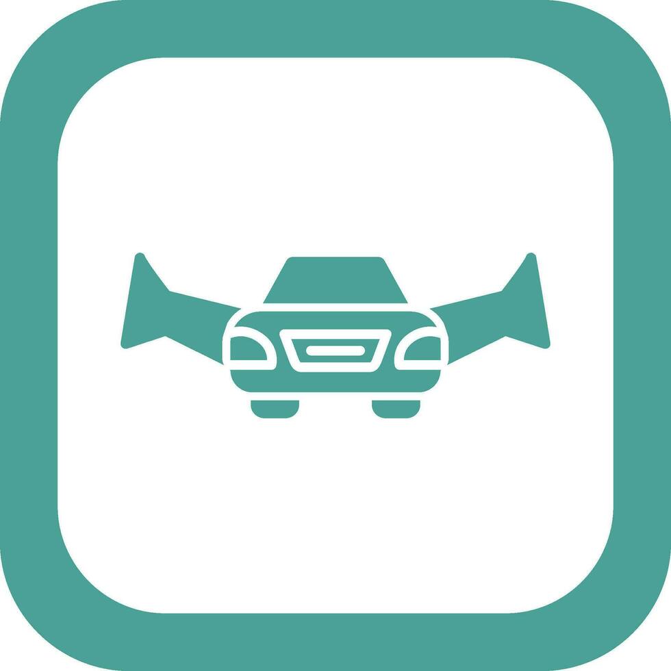 Flying Car Vector Icon