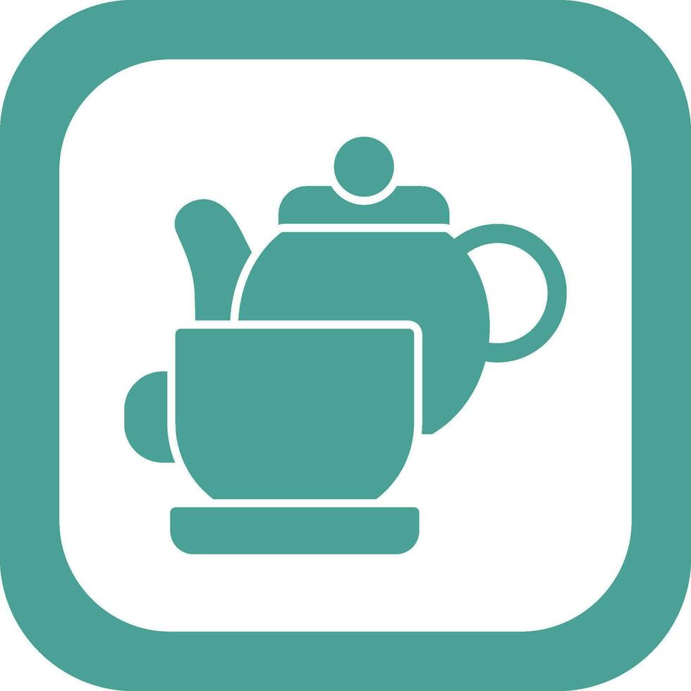 Tea Set Vector Icon