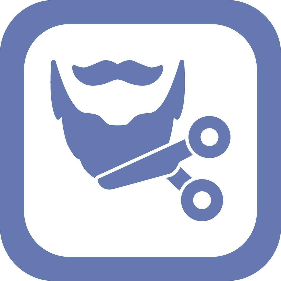 Beard Trimming Vector Icon
