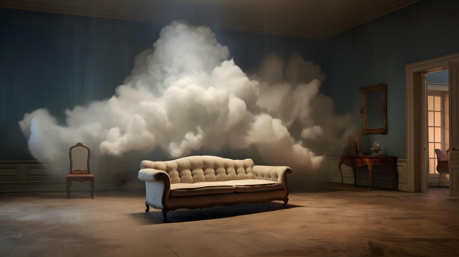 Clouds background wallpaper, colorful sky design, photo