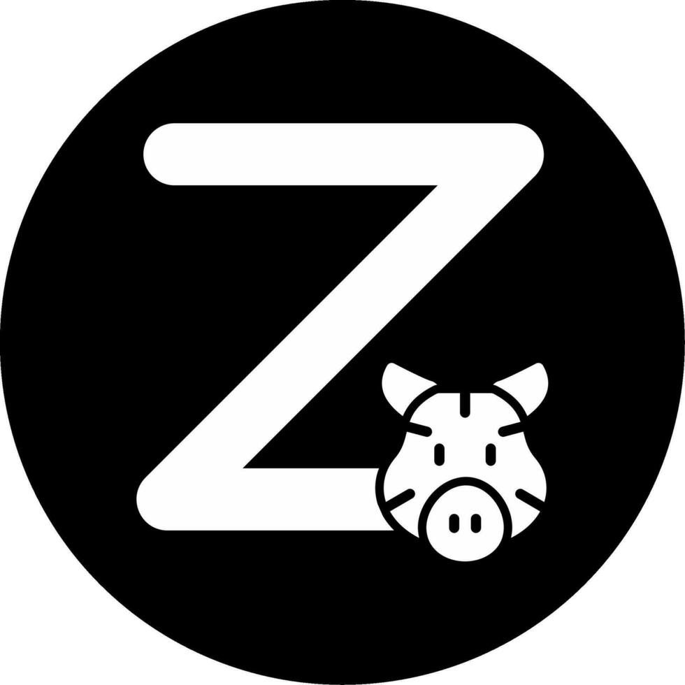 capital z vector icono