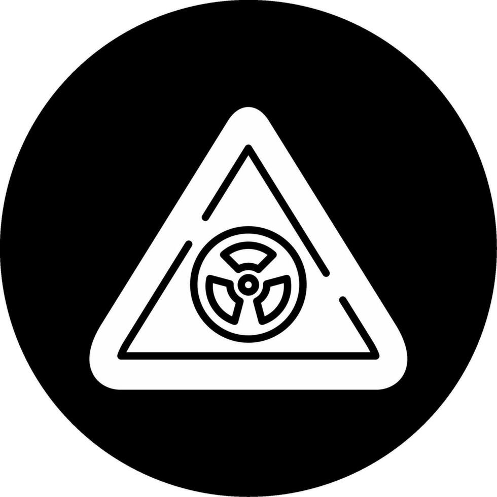 radioactivo firmar vector icono