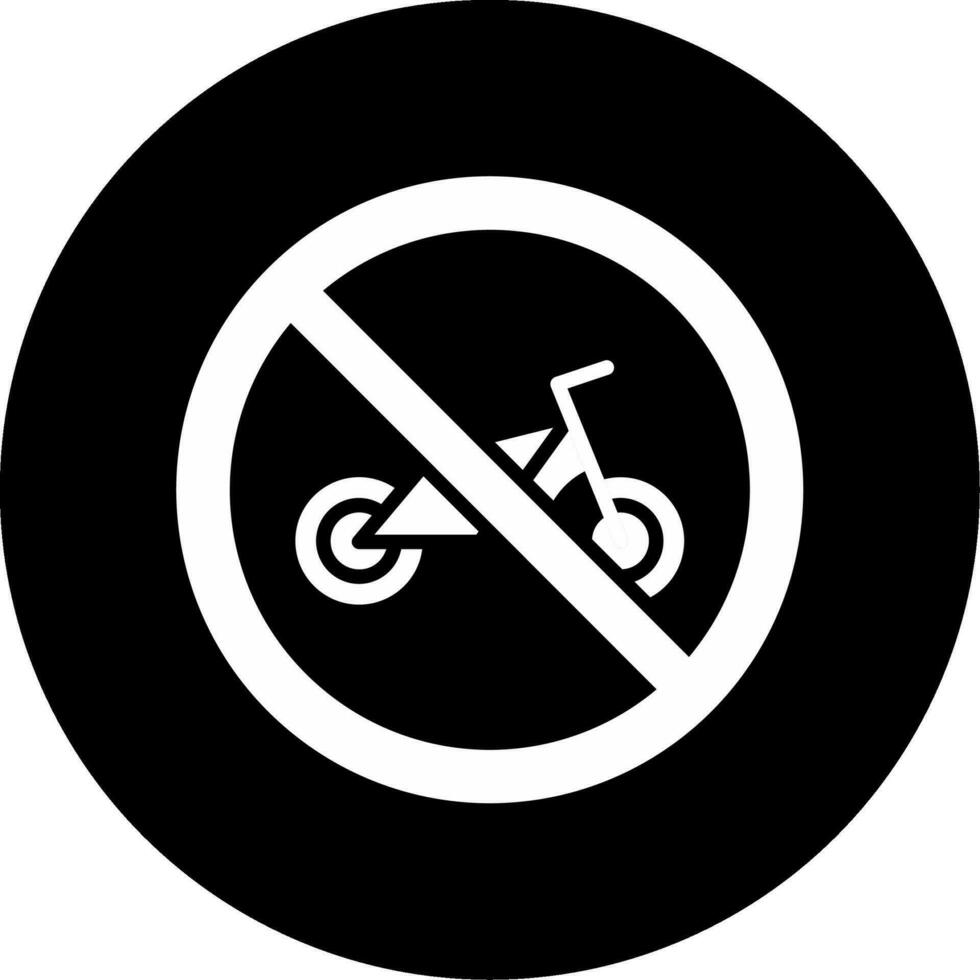 No Bicycle Vector Icon