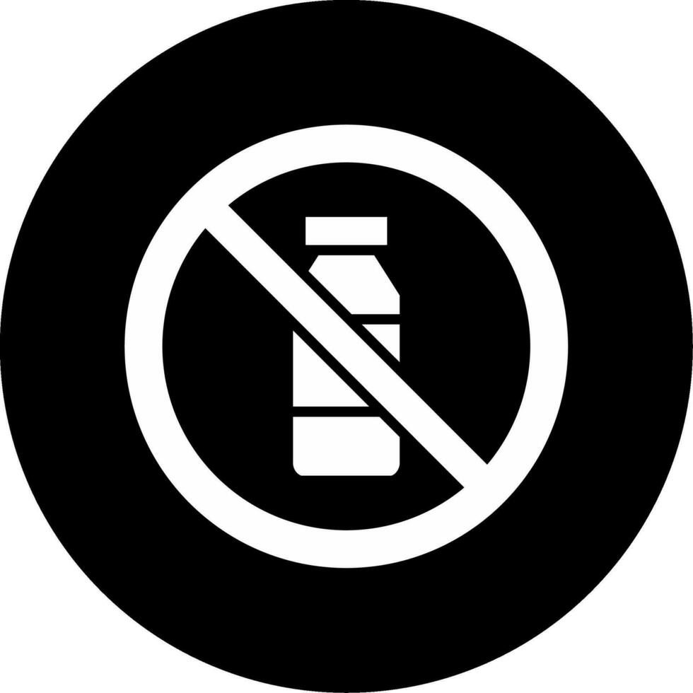 No Bottle Vector Icon