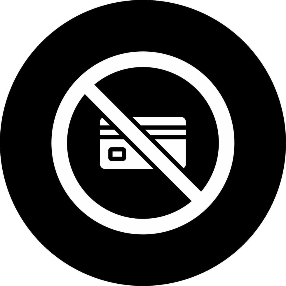 No crédito tarjeta vector icono